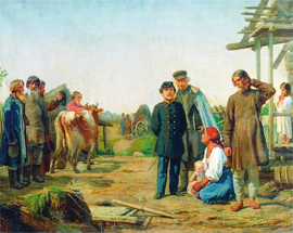 Chinovniki i grazhdane v predstavlenii hudozhnika