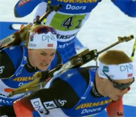 Zoloto odinochno smeshanno v EHstersunde vyrvali Johannes Byo i Marte Ryojseland