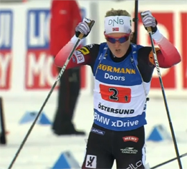 Zoloto odinochno smeshanno v EHstersunde vyrvali Johannes Byo i Marte Ryojseland2