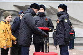 Organizovannuyu SK RF patrioticheskuyu ehstafetu Dorogu Pamyati prinyal Stavropol4
