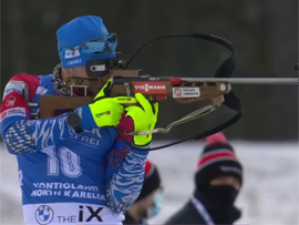 Aleksandr Loginov dopustil promah v sprinte v Kontiolahti