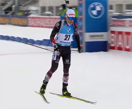 Avstriec Feliks Lyajtner zavoeval serebro v mass starte