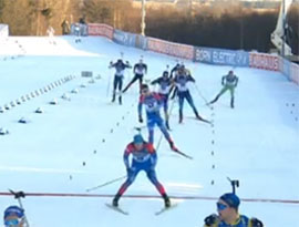 Rossijskie biatlonisty v gonke presledovaniya v Nove Mesto zamknuli vtoroj desyatok