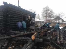 Na meste tragicheskogo pozhara v derevne Ornary