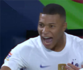 Mbappe v radosti