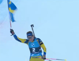 Elvira Eberg s flagom v Ansy