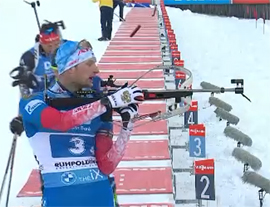 Zvetkov na stojke v estafete v rupoldinge