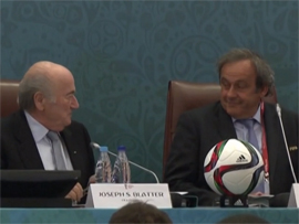 Platini i blatter pri dolzhnostyah